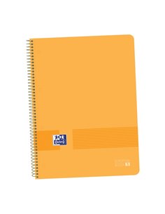 Oxford Live&Go A4+ Cahier de Plastico - Couvercle Résistant - Format A4+ - 80 Feuilles Cuadriculadas 5x5