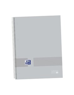 Oxford & You A4+ Europeanbook - Couvercle Extradura - 80 Feuilles - Cuadricula 5x5 - Couleur Gris