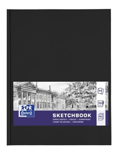 Oxford Oxfart Cahier de Bocetos - Format A4 - 48 Feuilles de 100g - Résistant al Borrado - Couleur Noir
