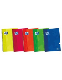 Oxford School Classic Write&Erase Fº Cahier Spirale - Couvercle Extradura Résistant - Cuadricula 5x5 Avec Margen - 80 Feuilles -