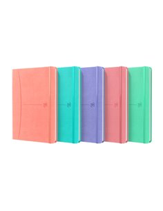 Oxford Signature Cahier Cosido Couvercle Extradura A5 Liso 80 Feuilles Assorti Pastel - Taille A5 - Couverture rigide Extradura 