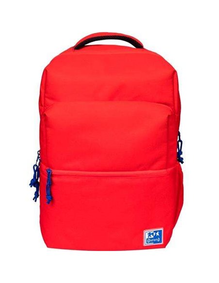 Oxford B-Ready Sac à dos Scolaire - Tirantes Acolchados et Ajustables - Taille 42x30x15cm - Couleur Rouge