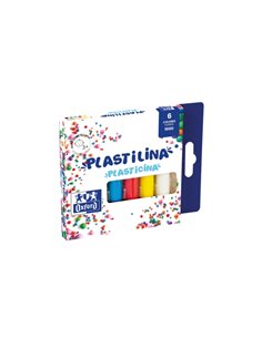 Oxford Plastilina 6 Couleurs 100gr - Idéal Pour Modelar et Crear Figuras - Textura Doux et Maleable - Couleurs assorties