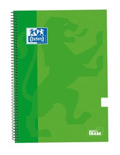 Oxford School Classic Cahier Spirale Couvercle Extradura Write&Erase - Folio 1 Linea Avec Margen - 80 Feuilles - Couleur Vert
