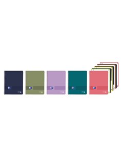 Oxford Live and Go Cahier de Spirale - Format A4+ - 120 Feuilles - Rayado Horizontal 1 Linea - Couvercle de Plastico - Digitaliz