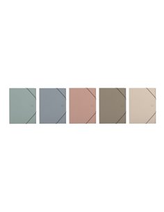 Oxford Forest Chemise Avec Solapas - Format A4+ - Fermeture Avec Goma - Polyfoam - Plastico Reciclado - Couleurs Neutros Assorti