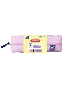 Oxford Kangoo Live and Go Étui Rectangulaire Mediano - Comprend Material Scolaire en Couleurs à Juego - Goma de Borrar - Ruban C