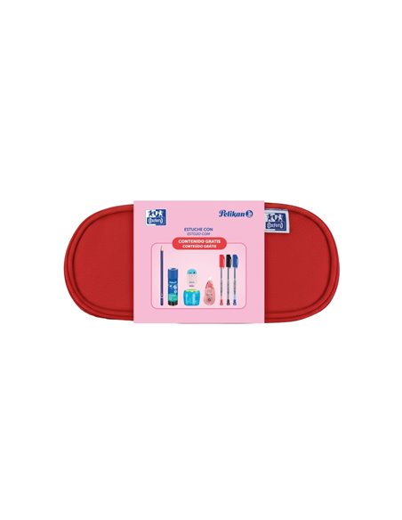 Oxford Kangoo Kids Étui Cofre - Goma Élastique Pour Cuadernos - Comprend Material Scolaire - Couleurs assorties