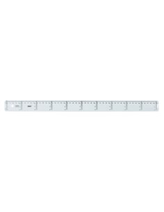 Safta Cristal Règle de 50cm - Plastico Transparent - Graduada - Couleur Transparent