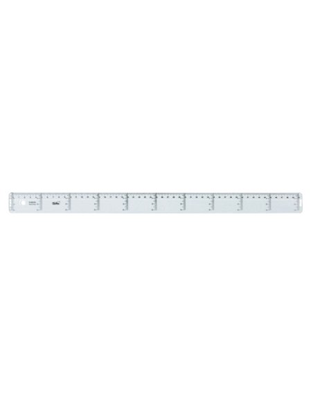 Safta Cristal Règle de 50cm - Plastico Transparent - Graduada - Couleur Transparent