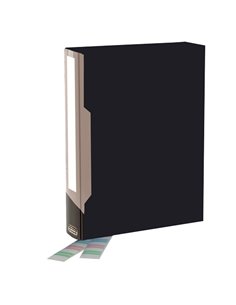 Bankers Box Chemise Porta-Fundas Polipropileno Flexible - 100 Fundas - Étiquettes Personalizables - Dimensiones Externas 6.50x31