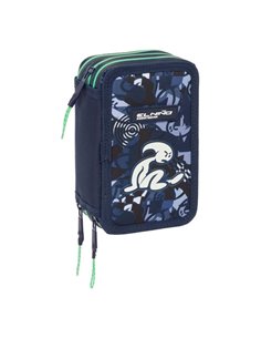 Safta le Niño Navy Plumier de 3 Pisos - 37 Piezas - 1.3L - Goma - Crayon - Boligrafos - Sacapuntas - Reglas - 16 Couleurs - 14 F
