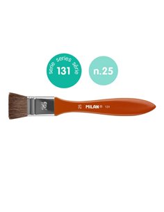 Milan 131 Paletina Scolaire de 25mm - Mango de Bois Corto - Couleur Marron