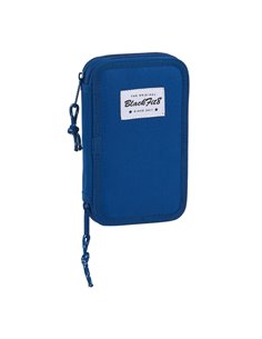 Safta Blackfit8 Oxford Plumier de 2 Pisos - 28 Piezas - 1L - Goma - Crayon - Stylo à bille - Sacapuntas - 10 Couleurs - 14 Feutr