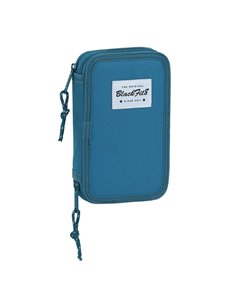 Safta Blackfit8 Egeo Plumier de 2 Pisos - 28 Piezas - 1L - Goma - Crayon - Stylo à bille - Sacapuntas - 10 Couleurs - 14 Feutres