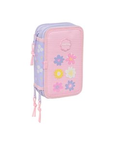 Safta Bouquet Plumier de 3 Pisos - 37 Piezas - 1.3L - Goma - Crayon - Boligrafos - Sacapuntas - Reglas - 16 Couleurs - 14 Feutre