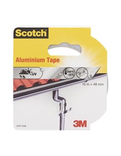 Scotch Ruban Adhesiva de Aluminium - 15m x 48mm - Couleur Aluminium