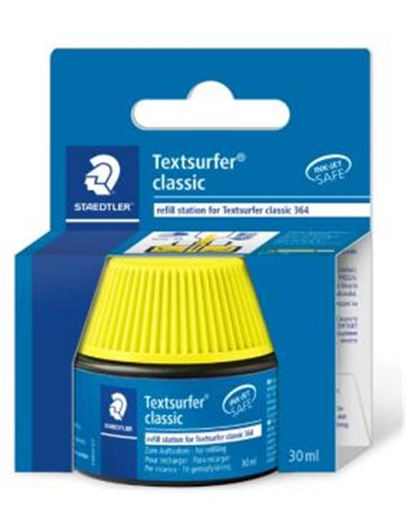 Staedtler Bote de Encre Pour Recarga Marqueur Textsurfer 364 - Capacité 30ml - Couleur Jaune