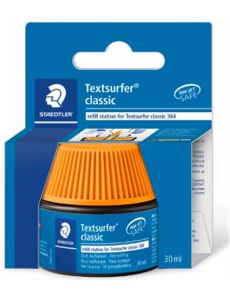 Staedtler Bote de Encre Pour Recarga Marqueur Textsurfer 364 - Capacité 30ml - Couleur Orange