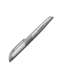 Stabilo Flow Monochrome Pluma Estilografica Rechargeable - Pointe M de Haute qualité - Agarre Ergonomique - Comprend Cartucho Bl