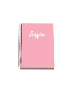 Dohe Serie Pastel Cahier Avec Spirale - Taille A5 de 100 Feuilles 90gr - Feuilles Microperforadas Avec 2 Taladros - Cuadricula 5