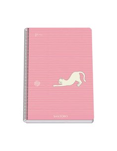 Dohe Santoro Felines Cahier Spirale Couvercle Rigida - Taille Folio de 80 Feuilles 90gr - Feuilles Avec Cuadricula 4mm