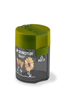 Staedtler 512 F Sacapuntas de 2 Orificios Avec Deposito - Pour Lapices de 8.2mm et 10.2mm - Couleur Vert