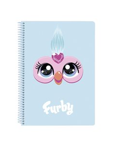 Safta Furby Carnet Spirale - Format Cuarto - 80 Feuilles Cuadriculas de 80g/m2 - Tapas Duras Glasofonadas - Spirale Metalico 42 