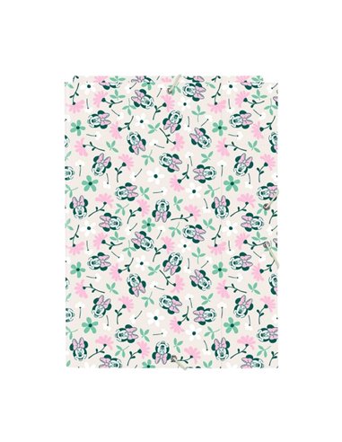 Safta Minnie Mouse Minty Chemise Avec 3 Solapas - Tapas Duras Forradas - Fermeture Avec Gomas - Format Folio - 260x25x335mm - Co