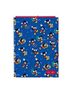 Safta Mickey Mouse Today Chemise Avec 3 Solapas - Tapas Duras Forradas - Fermeture Avec Gomas - 260x25x335mm - Couleur Bleu