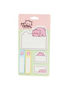 Safta Pembe The Pink Cat Notas Adhesivas Surtidas - 5 Formatos Diferentes - Blister Pour Almacenamiento - Multicolor
