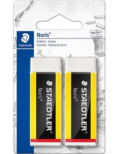 Staedtler Noris 526 Goma de Borrar - Plastico - Haute qualité - Minimos Residuos - Couleur Blanc