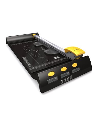 Fellowes Neutron Cizalla de Papier - Format A4 - Cuchilla Retractil - Pinza - Guias de Corte - Capacité de Corte Jusqu'à 10 Feui