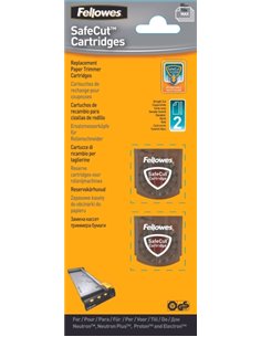 Fellowes Pack de 2 Cuchillas de Repuesto Pour Cizalla - Corte Recto - Cuchilla Encapsulada Retractil - Acier Inoxydable
