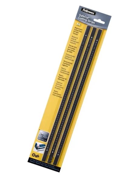 Fellowes Pack de 3 Bandas de Repuesto Pour Cizalla - Format A4 - Reversibles - Cortables à Dimension - Couleur Noir