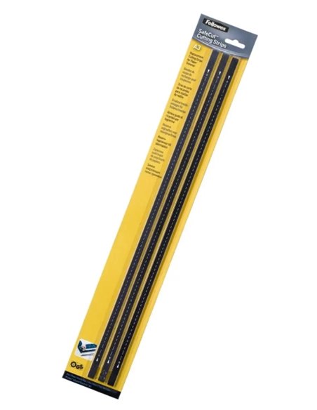 Fellowes Pack de 3 Bandas de Repuesto Pour Cizalla - Format A3 - Reversibles - Cortables à Dimension - Couleur Noir