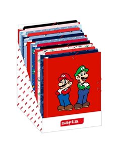 Safta Présentoir Avec 12 Carpetas de Solapas - Format Folio - Fabricado Avec Carton Reciclado - Estructura Robusta et Estable - 