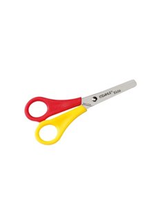 Dahle 54626 Kids Ciseaux Infantiles Pour Zurdos 13cm - Puntas Redondeadas - Acier Inoxydable - Couleur Rouge/Jaune