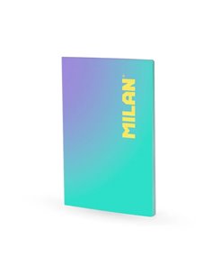 Milan Sunset Carnet Encolada Format A4 Pautado 7mm - 48 Feuilles de 95 gr/m2 Microperforadas - Couleur Turquoise/Violet