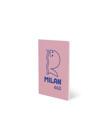Milan 460 Since 1918 Carnet A5 Grapada - Papier à Lineas - 24 Feuilles de 95g - Couleur Rose
