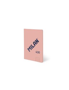 Milan 430 Carnet Encolada Format A6 Cuadricula 5x5 - 48 Feuilles de 95 gr/m2 - Microperforado - Couverture souple - Couleur Rose