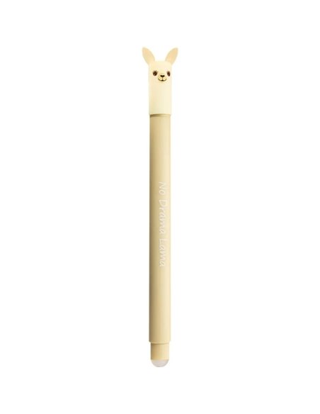 Eberhard Faber Animal Erase It! Stylo à bille Borrable Encre Gel Bleu - Trait 0.7mm - Toucher Soft - Design LLama