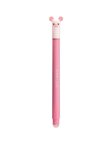 Eberhard Faber Animal Erase It! Stylo à bille Borrable Encre Gel Bleu - Trait 0.7mm - Toucher Soft - Design Cerdo