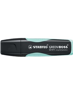 Stabilo Green Boss Pastel Marqueur Fluo - Fabricado Avec un 83% de Plastico Reciclado - Trait entre 2 et 5mm - Rechargeable - Co