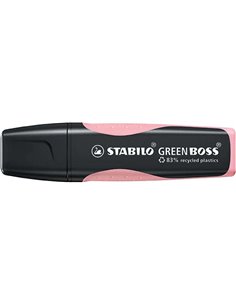 Stabilo Green Boss Pastel Marqueur Fluo - Fabricado Avec un 83% de Plastico Reciclado - Trait entre 2 et 5mm - Rechargeable - Co