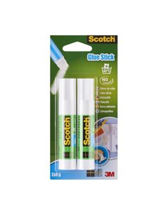 Scotch Pack de 2 Pegamentos en Barra Adhésif Solido - 8gr Par Unidad - Couleur Transparent