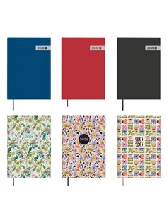 Finocam Dynamic Porto Pack de 7 Agendas Surtidas - Annuel 2026 - Format Y10 - 1 Dia Par Pagina - Couleur Assortis