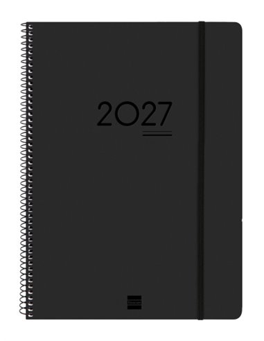 Finocam Ikon Agenda de Spirale Internacional - 16 Meses - Semaine sur 2 pages Vertical - Format E40 - 210x297mm - Tapas de PP - 