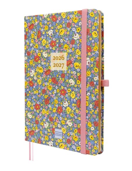 Finocam Minimal Agenda de Couverture rigide Internacional - 18 Meses - Semaine sur 2 pages Horizontal - Format M5 - 140x190mm - 