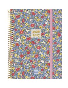 Finocam Spirale Agenda Internacional - 18 Meses - Semaine sur 2 pages Horizontal - Format E10 - 155x212mm - Tapas de Polipropile